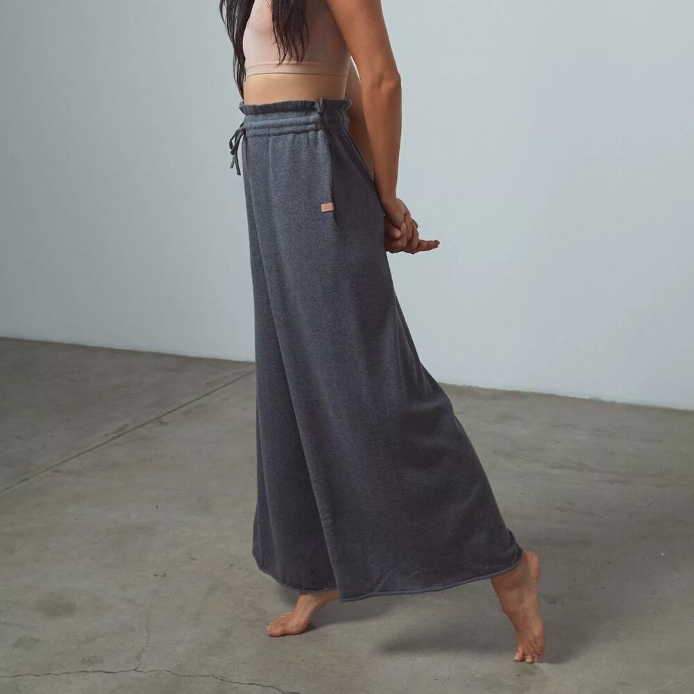 LUNYA COZY COTTON SILK RELAXED WIDE LEG LOUNGEWEAR PANT - NEW - Picture 3 of 14